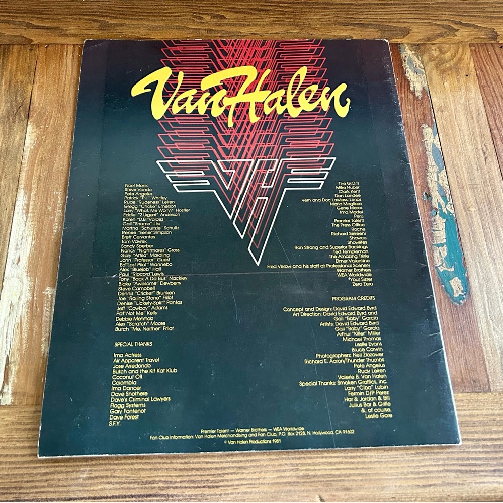 Van Halen Concert Program - image 2